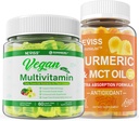 Orgânico Gummies Açafrão 1000mg com Vegan Multivitamin para Mulheres Homens