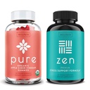 WellPath Puro Apple Cider Vinagre com Gummies Mãe & Zen Mood Suporte Suplementos Pacote - Detox & calma combinação de energia, Vegan, 60 Cts cada