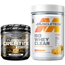 MuscleTech Creatina + Whey Protein Isolate Bundle Platinum Creatina Iso Whey Clear, Laranja