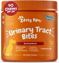 Zesty Paws Cranberry Supplement for Dogs - Controle de bexiga para cães - Suporte ao trato urinário - Cranberry Chews - Immune & Gut Support - Frango - 90 Contagem