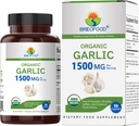 Brieofood Alho Orgânico 1500mg, 45 Servings, Vegetarian, Gluten Free, 90 Comprimidos Vegetarianos