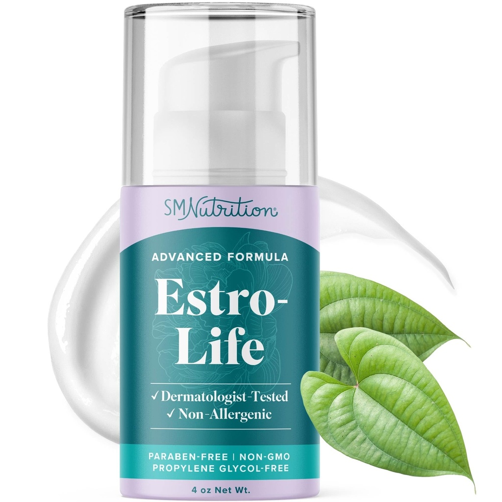 Advanced Estro-Life Balanceamento Creme da pele para as mulheres Creme da pele cosmético com estriol, Yam selvagem, Cohosh preto, Vitamina A, Óleo de groselha preta e manganês