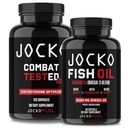 Pacote de suplementos de combustível Jocko - impulsionador de teste para homens + Omega 3 óleo de peixe (2 pacote) poderoso antioxidante e construtor de músculos