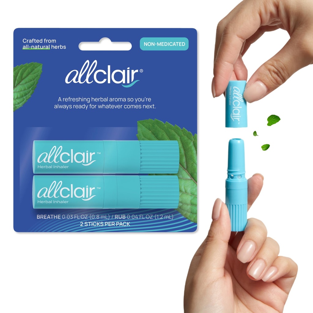 Inalador de alívio de náuseas - Controle da doença de movimento, doença matinal, medicação, estresse - rápido, natural, sem drogas, não-afogado e portátil viagem essencial - pacote de 2 inaladores