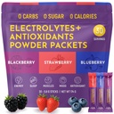 Keto Vitals Berry electrolytes Powder Packets Sem açúcar    , Keto Friendly Electrolytes Travel Packets , Variedades individuais Stickpacks , Energia Mistura , Zero Caloria , Zero Carb ( Berry Assorted, 30)