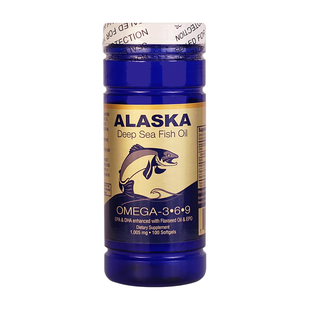 Alaska Deep Sea Fish Oil, Omega 3,6,9 1000 Mg 100 Softgels por BCN