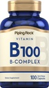 Piping Rock Vitamina B-100 Complex ou 100 Cápsulas