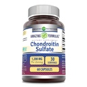 Fórmulas surpreendentes Sulfato de condroitina 1200 mg por suplemento de serviço Cápsulas Não-GMO Glúten Grátis