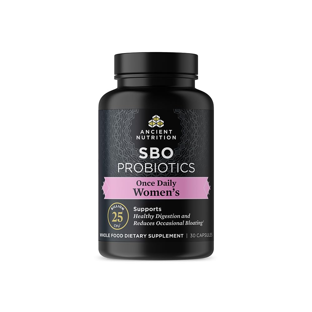 Probióticos Nutrição Antiga para Mulheres, Probióticos Uma vez Dia das Mulheres 30ct, Apoio Digestivo e Reduz Bloating Ocasional, Feito com Caste Tree Berry e Amla Berry, 25 bilhões de UFC*