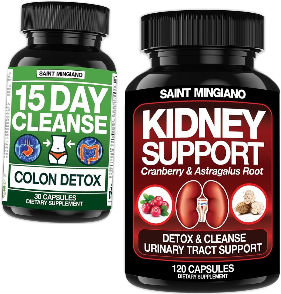 Suporte Rim Cleanse Detox & Repair 120 Caps - Juntamente com - 15 Dia Cleanse - Colon Detox com Laxante Natural
