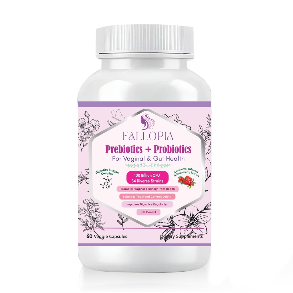 Probióticos para Mulheres com Prebióticos Cranberry D-Mannose Digestive Enzimas & Hibiscus 34 Strains 100 bilhões CFU Feminino Cuidado Suplemento para Vaginal Gut Urinário Saúde e pH Balance Support