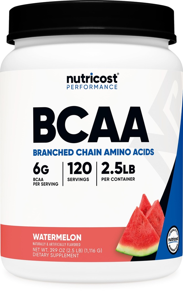 Nutricost BCAA Pó 2:1:1 (Melancia, 120 Servões) - Sem glúten, Não-GMO, Vegetariano