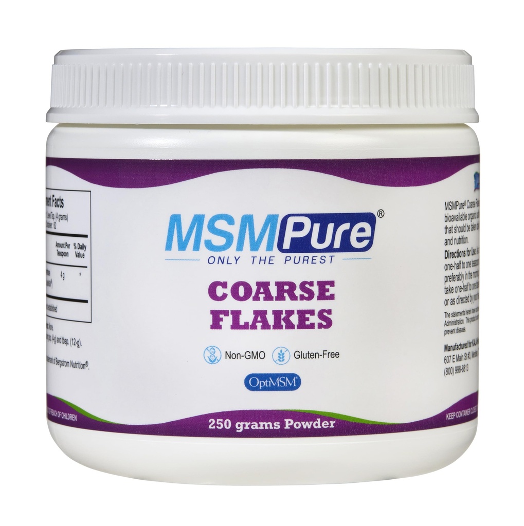 KALA SAÚDE MSMPure Coarse MSM Powder Flakes – US-Made MSM para a saúde conjunta, aparência da pele, e Hair & Nail Support – 8.8 onças, Enxofre Orgânico
