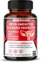 Myo-Inositol + D-Chiro Inositol – 150 Cápsulas – com Folato, NAC, Berberine, CoQ10, e Detox Blend – Suporte Equilíbrio Hormonal e Bem-Estar Metabólico – Não-GMO, Sem Glúten