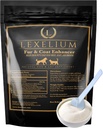Dermatitis Skin and Coat Supplement for Dogs and Cats - Promove Pele e Pele Saudáveis para Cães e Gatos - Ajuda w/Itch, Pele Seca + Outros Sintomas - Natural Vet-Aprovado Pó Fórmula - 200G