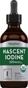 Piping rocha gotas de iodo nascente orgânico , 2 fl oz , líquido Vegan suplemento , Não-GMO, Glúten livre