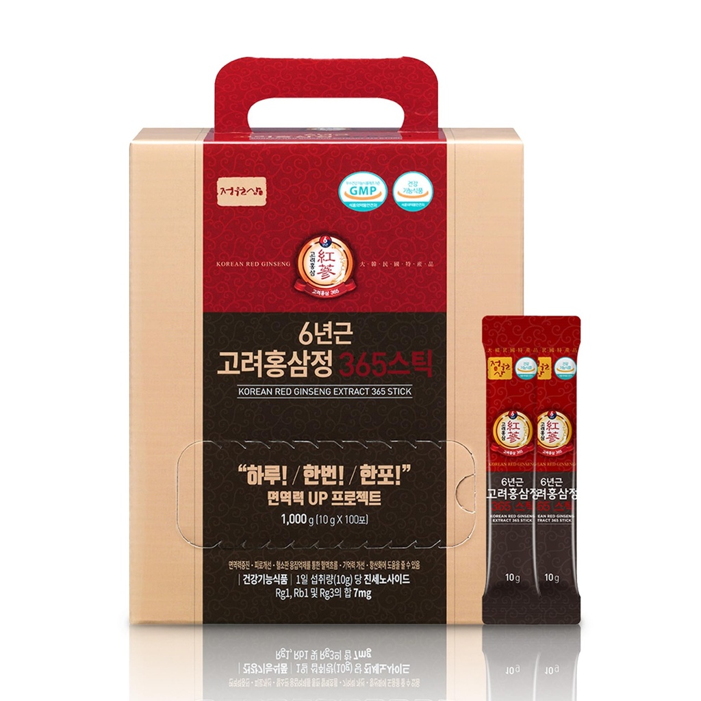 6-Ano coreano vermelho Ginseng 365 Ou 100 varas Vegan