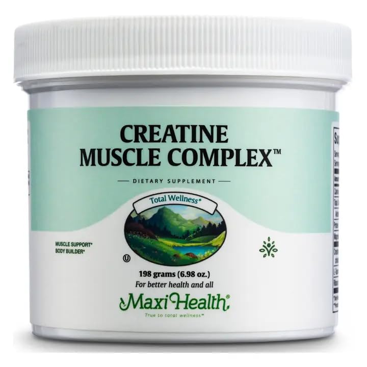 Maxi-Saúde Creatina mono-hidratada para massa muscular com L-Taurine e Ribose Pó - Suplemento Nutricional para Pré e Pós-treino