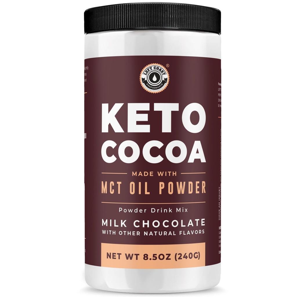 Keto Cocoa □ Keto quente chocolate bebida mistura em pó - açúcar livre, baixo carboidrato com proteína e MCT óleo em pó