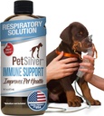 Suporte Imune PetSilver, Solução de Nebulizador Natural, Promove a Saúde Respiratória em Gatos & Cães, Alergias, Tratamento de Sinus & Cough, Fácil de Usar, Prata Quelada Patenteada, Feito nos EUA, 16 fl oz