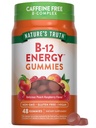 Nature's Truth Vitamina B Complex Gummies (Conte 48) com B-Vitamins, L-Carnitine & Ashwagandha ( Vegan), Non-GMO & Gluten Free Supplement