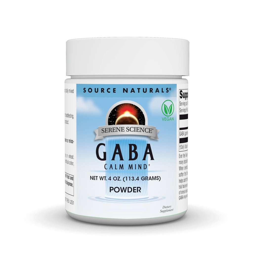Fonte Naturals Sereno Ciência GABA, Mente calma - 4 onças Pó
