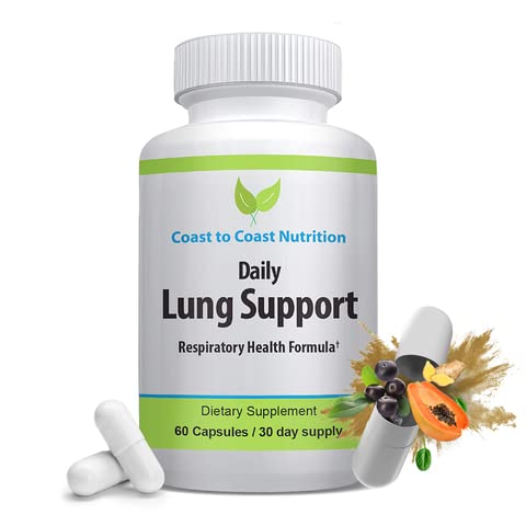 Lung Cleanser & Detox diário suplemento de suporte     , atualizar seus pulmões para respirar mais fácil , aliviar problemas respiratórios e problemas de endereço como alergias, chiado e tosse , 60 cápsulas