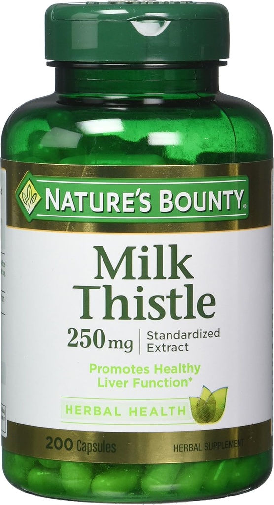 Cardo de Leite Bounty 250 mg Cápsulas 200 ea (Pack de 2)