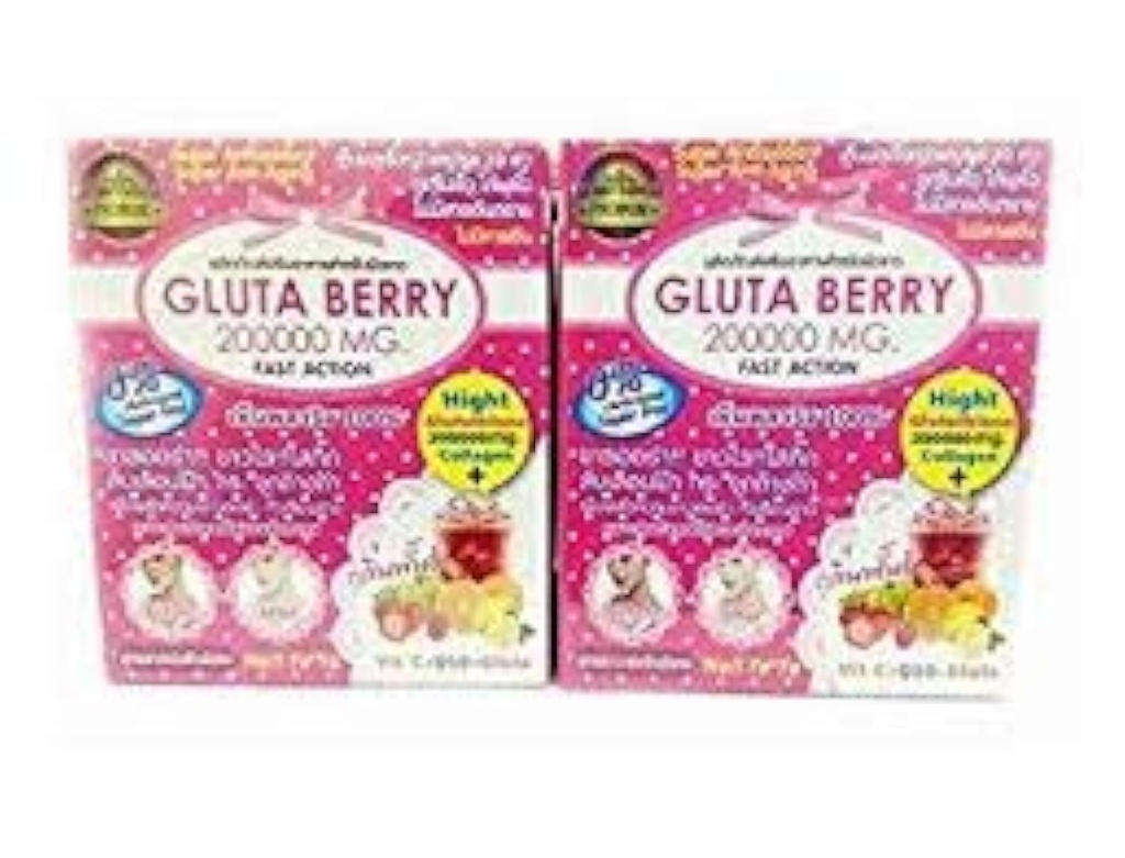 2Box Gluta Berry 200000 mg Beber PUNCH skin food Reduzir sardas Whitening Skin Ação rápida 10pcs. / Caixa. ...