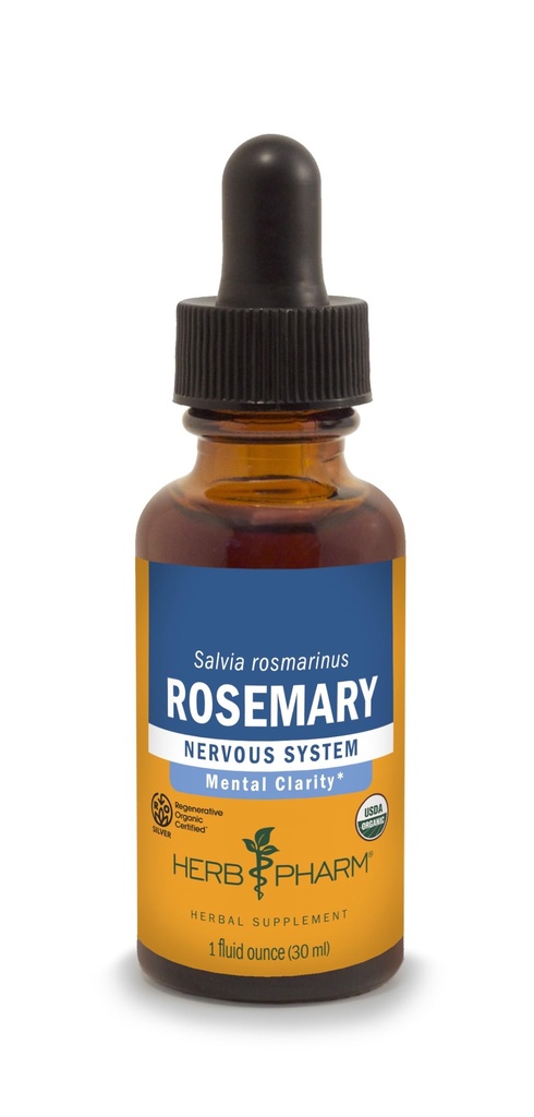 Herb Pharm certificado Rosemary orgânico extrato líquido, 1 Fl Oz (Packaging May Vary)