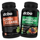 Candi Cleanse & Organic Superfood Greens & Fruit Supplements - Orégano Balance Control Supplement Cleanser - Daily Energy Super Food Fruits and Veggies Supplement Tablets Plus Vegetal Foods