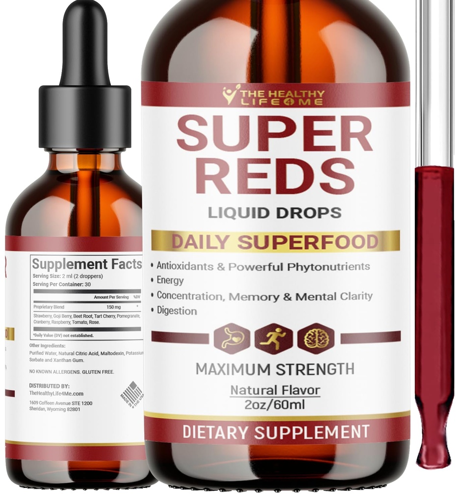 Líquido Super Vermelhos Phytonutrient Superfood Gotas Phytonutrient Mistura contendo Polifenóis .