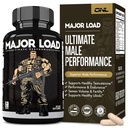 Booster de testosterona de carga principal para homens - Suplemento de testosterona com erva de cabra tesão, Maca Root, & Tribulus Terrestris - Tongkat Ali Energia, resistência e força masculina - Test Booster 60 Cápsulas