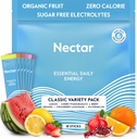 Nectar Energy Booster - Cafeína orgânica, B12 & Eletrólitos - Açúcar sem calorias e zero – saudável café, bebida energética e refrigerante alternativa – Hydration & Energy Supplement (Variety 18 Powder Packets)