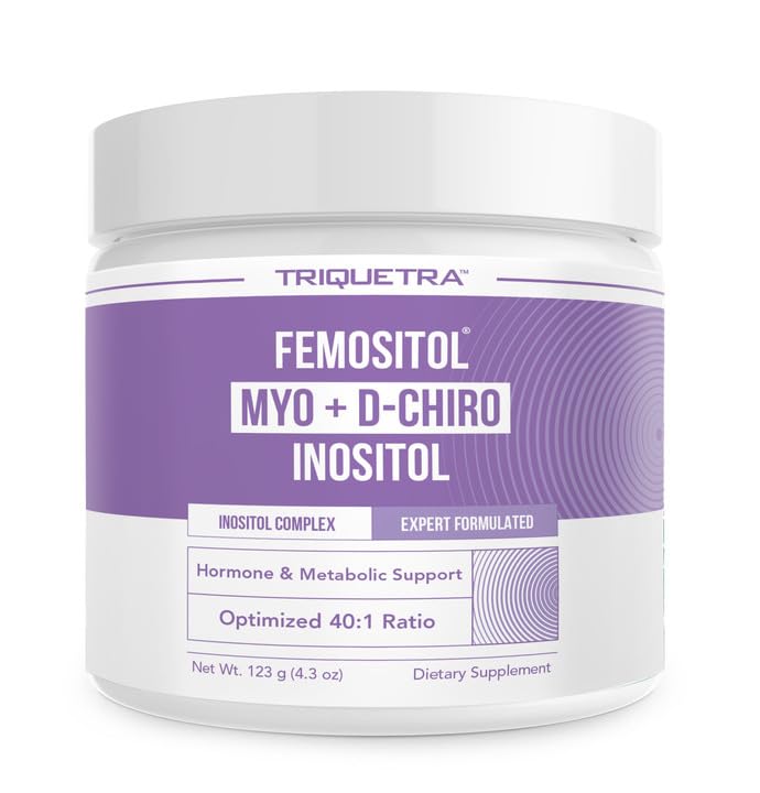 FemoSitol Inositol Powder (Myo-Inositol & D-Chiro Inositol Complex - Clinicamente Proved 40:1 Ratio (Vitamina B8) (POS), Equilíbrio Hormonal e Apoio à Função Ovárica Saudável (123 gramas - 60 Servões)