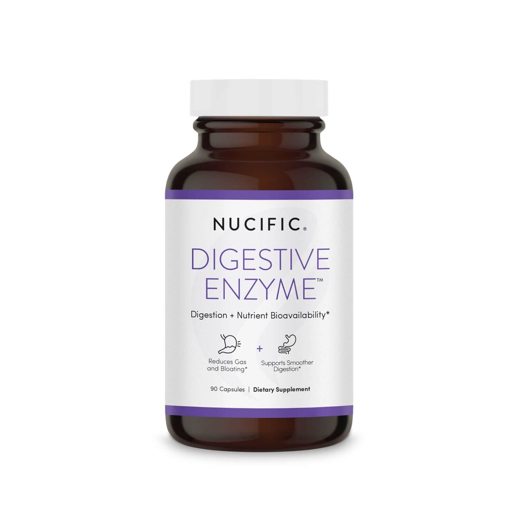 Nucific Digestive Enzima Suplemento para apoiar a digestão e nutriente biodisponibilidade, 90 contagem