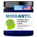 Vigor básico Migrastil calmante pescoço e creme ombro - Agir rápido e poderoso - Creme tópico não gorduroso (4 onças.) Feito nos EUA