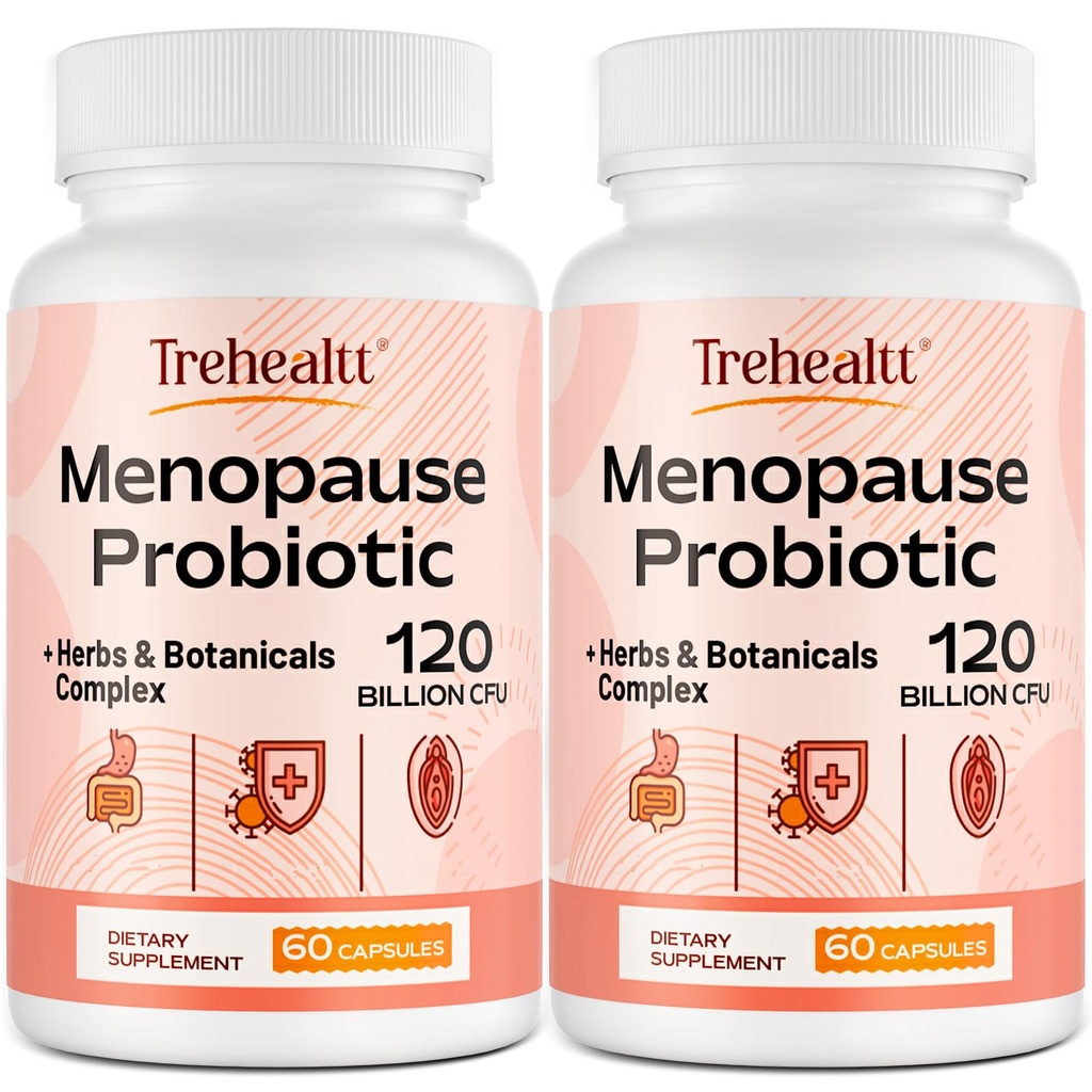 Suplementos de menopausa para mulheres, 120 bilhões de UFC Probiótico, 13-em-1 Herbs & Botanicals Complex, para Hormona Menopause, Hot Flashes, Suor noturno, Mood Swings, Perturbações do sono, Vegan, 120 Caps