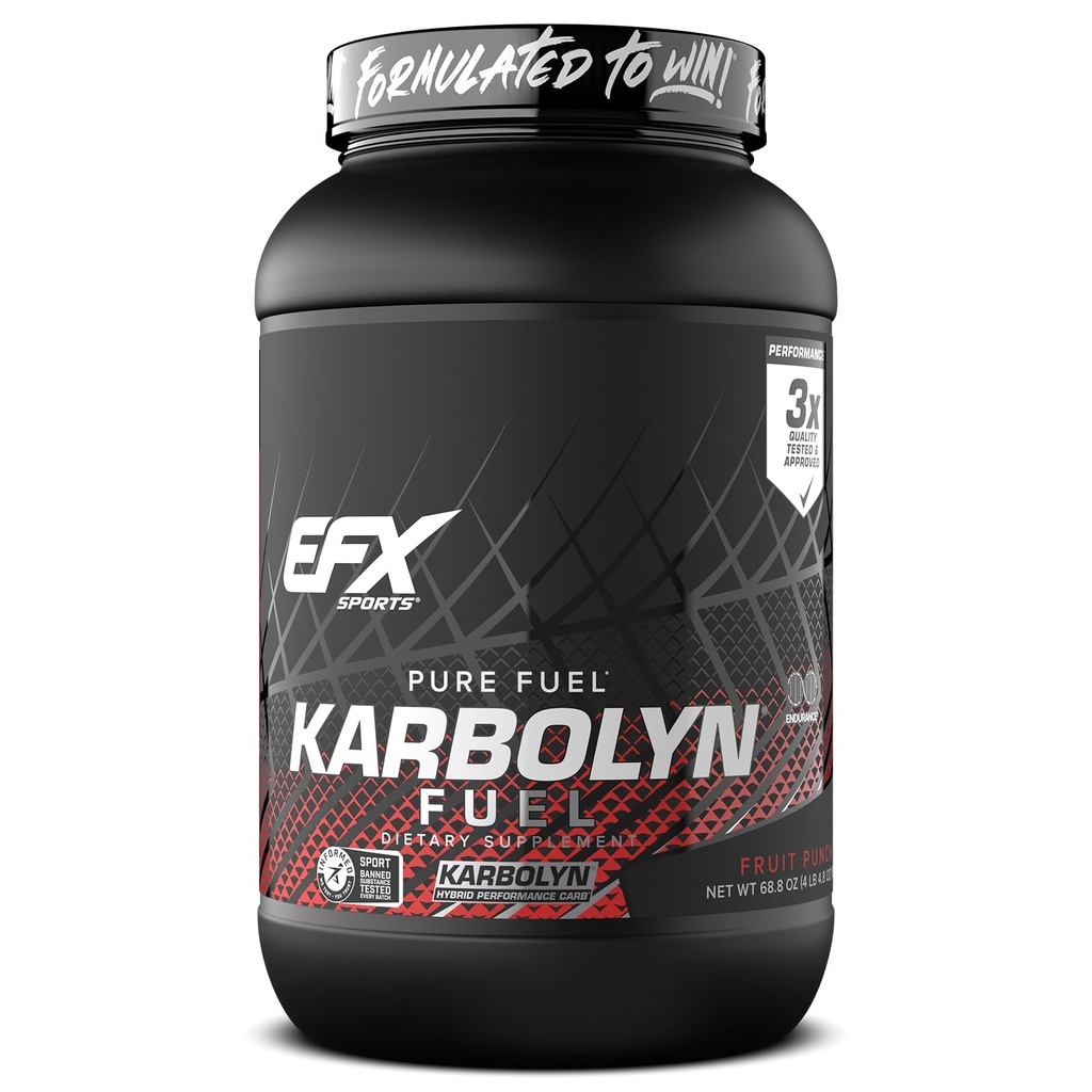 EFX Sports Karbolyn Combustível . Rápido-Absorção Carboidrato em pó . Carga de carboidratos, energia mantida, recuperação rápida . Estimulante livre .. 36 Servings (Fruit Punch)