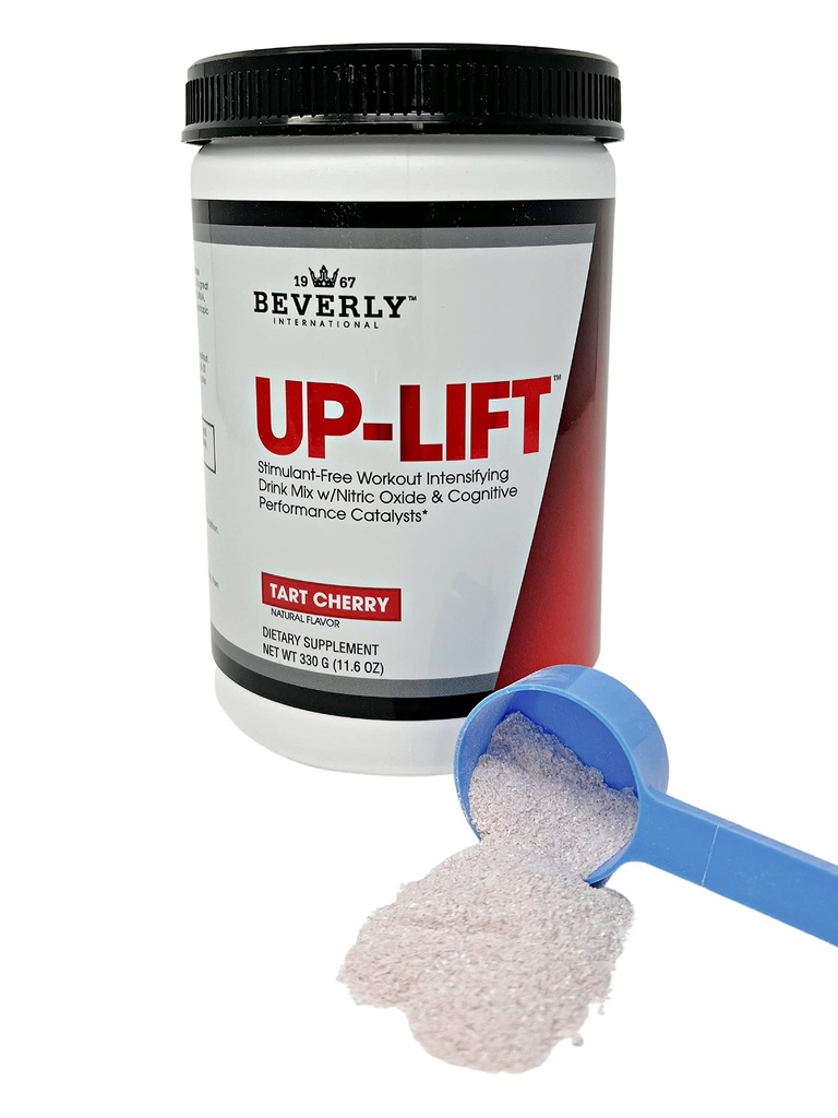 Beverly International Up-Lift Estimulante Grátis 330 gramas. Treino Energy Drink Mix w / óxido nítrico e catalisadores de desempenho cognitivo. Beta Alanine, L-Citrulina, L-Tirosina.