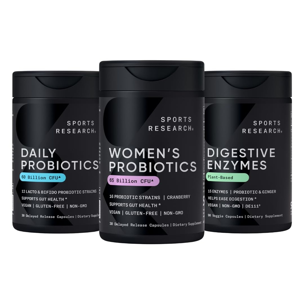 Pesquisa esportiva Todos Vegan: Probióticos diários com Prebióticos (60 bilhões de UFC), Enzimas Digestivas com Probióticos & Ginger (Plant Based) & Probióticos femininos com Prebióticos (65 bilhões de UFC)