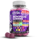 Suplemento Menopausa para Gummies Mulheres com Cohosh Preto, Yam Selvagem, DIM, Magnésio, Red Clover Chasteberry para alívio do equilíbrio de hormônios noite suores Mood Plus Bergamot, Vitamina D3, Vitamina B6 B12