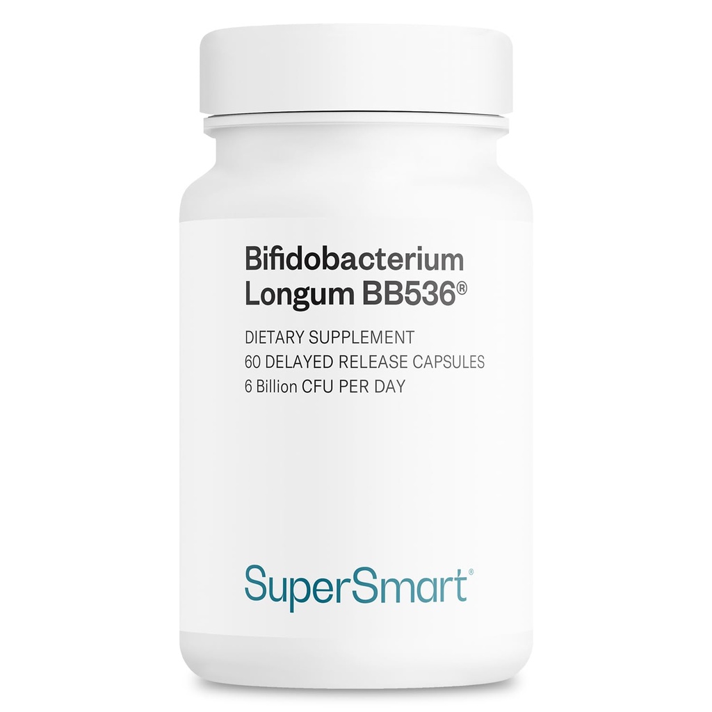 Supersmart - Bifidobacterium Longum (BB536) 6 bilhões de UFC por dia - Suplemento de Probióticos e Prebióticos
