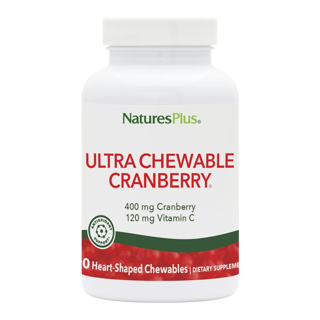 NaturalsPlus Ultra mastigável Cranberry - 90 Amor Berries Comprimidos - Promove a saúde do trato urinário - Não-GMO, sem glúten - 45 Servings
