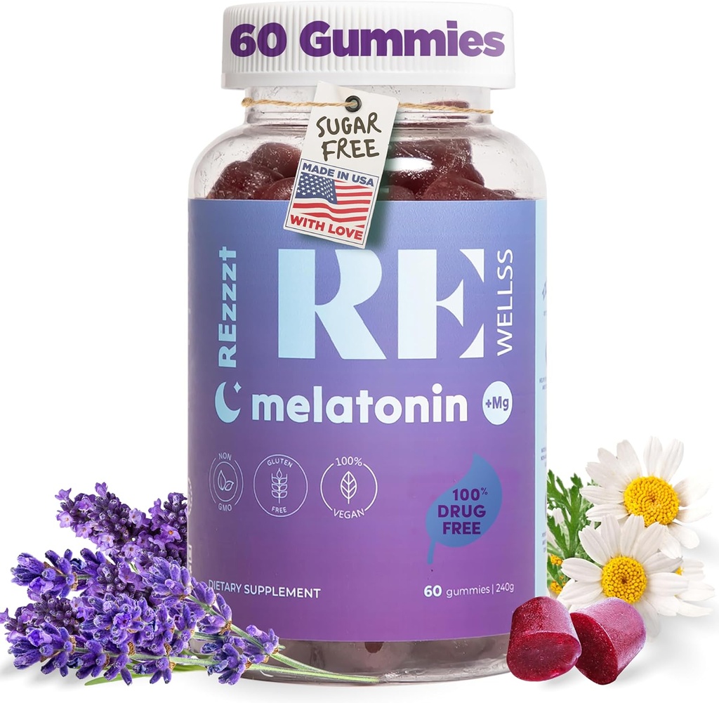 Melatonina Gummies I 5mg Melatonina Suporte ao sono Gummy para adultos Eu queda adormecido Suplemento para a saúde