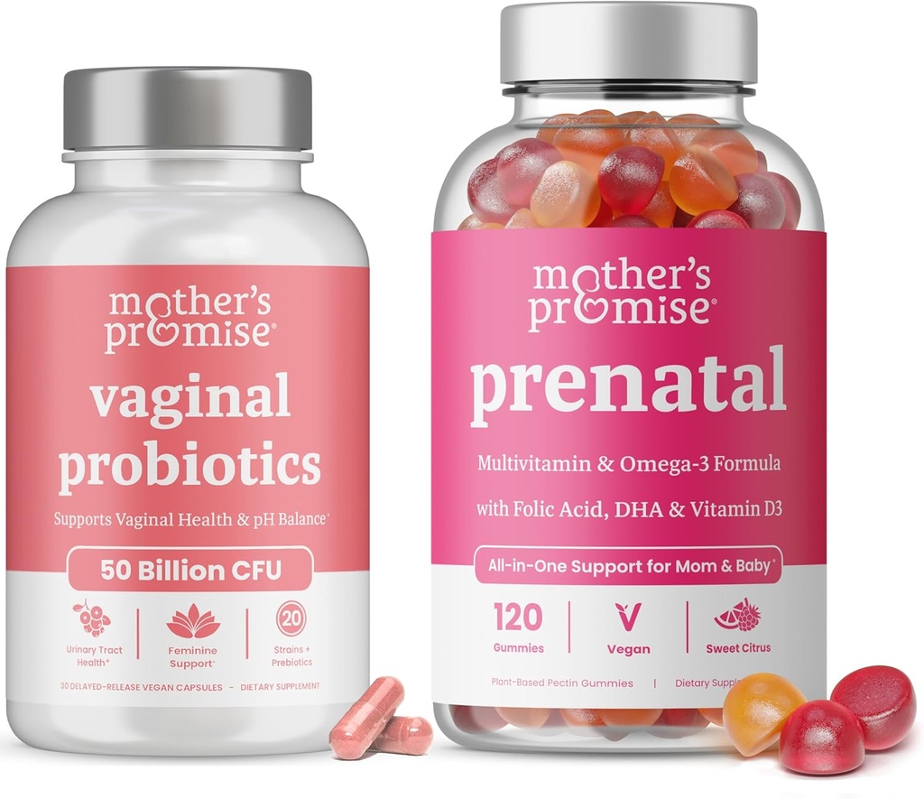 Promessa da mãe chicletes de vitamina pré-natal e probióticos vaginais para as mulheres Bundle