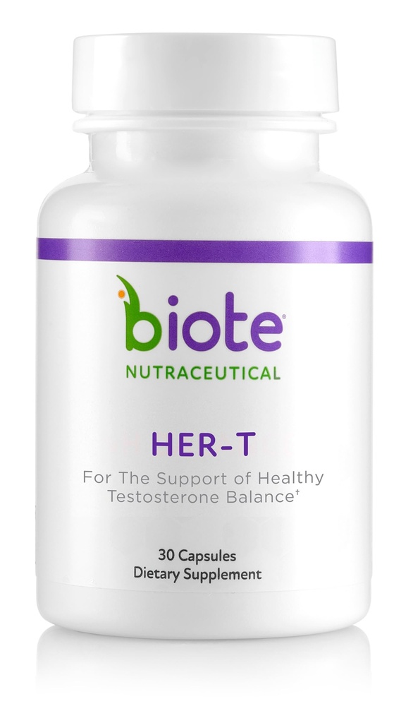 Biote Nutraceuticals - HER-T - Equilíbrio de testosterona saudável para mulheres (30 cápsulas)