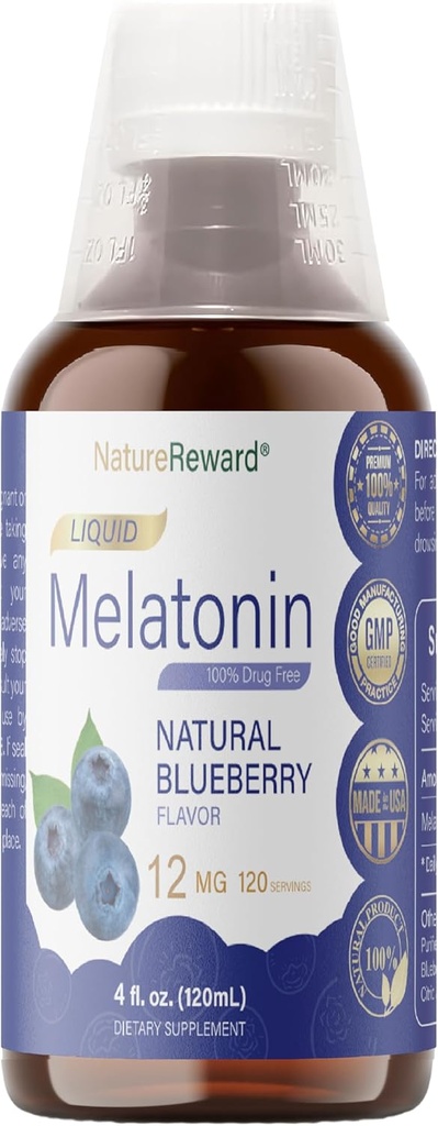 Melatonina 12mg 4 fl oz Líquido 120 Servões