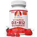 Vitamina D3, B12 chicletes por Dr. Danielle, Vegan Suplemento diário para adultos e crianças, Não-GMO, Vitamina D3 1000 UI e 250 mcg Vitamina B12, 2 meses de fornecimento (60 chicletes)