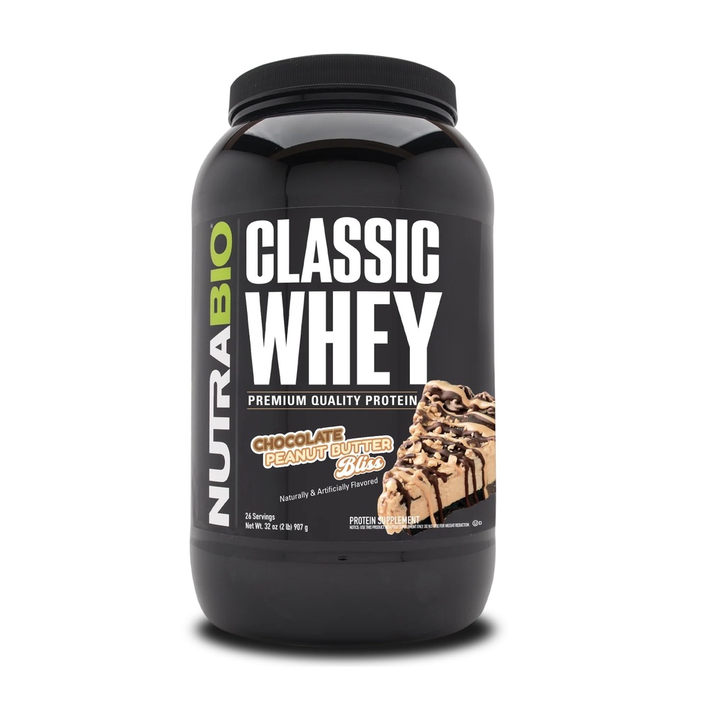 NutraBio clássico Whey Protein Powder- Full-Spectrum Amino Acid Profile - Sem preenchimentos, cores artificiais, conservativos - Baixo índice glicêmico - (Manteiga de amendoim de chocolate, 2 libras)
